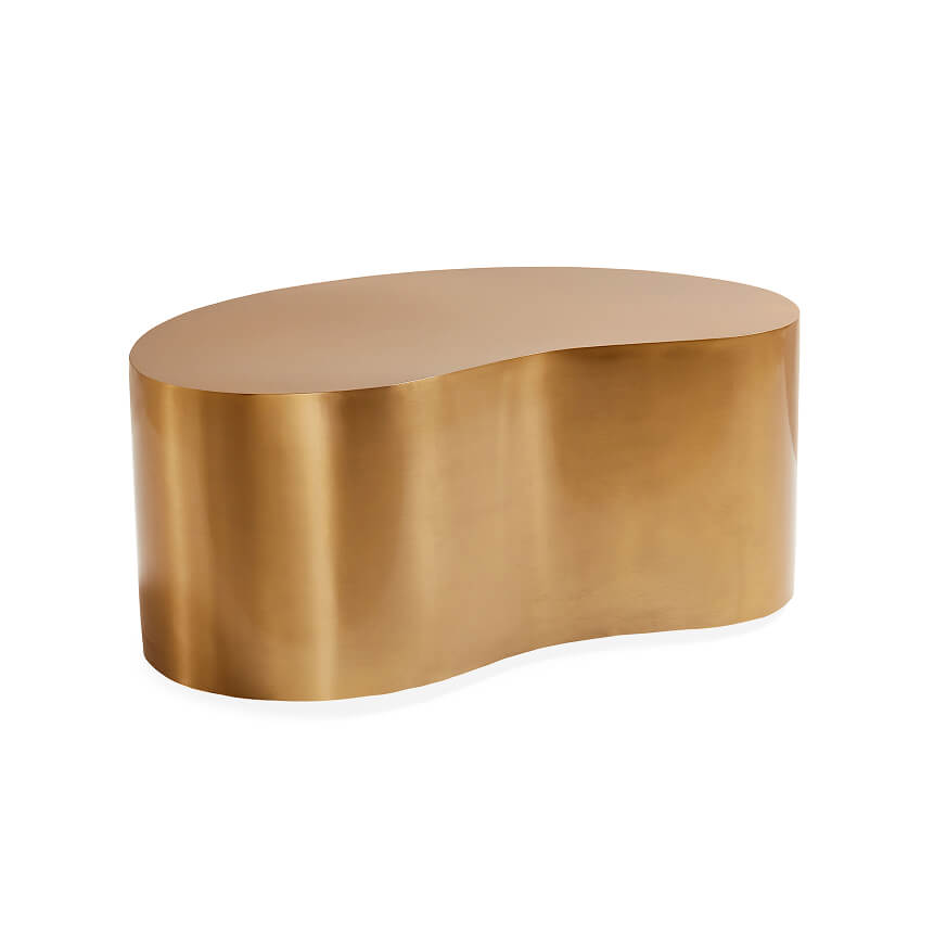 Brass Kidney Small CoffeeTable